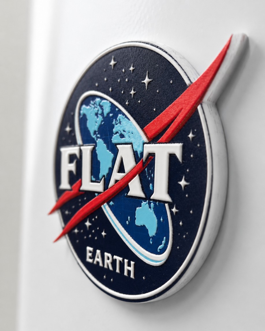 Flat Earth - magnes PLA z efektem UV 3D - obrazek 3