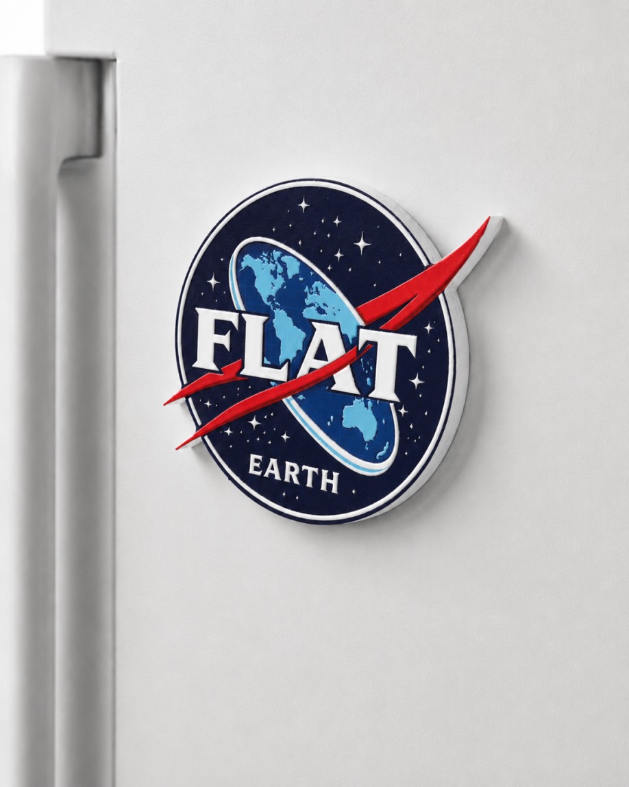 Flat Earth - magnes PLA z efektem UV 3D - obrazek 2