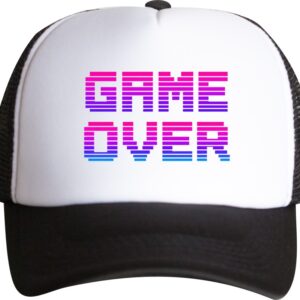 Game Over Neon Arcade 80s – czapka trucker dla gracza