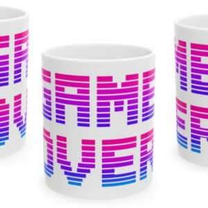 Game Over Neon Arcade 80s – kubek dla gracza 330 ml