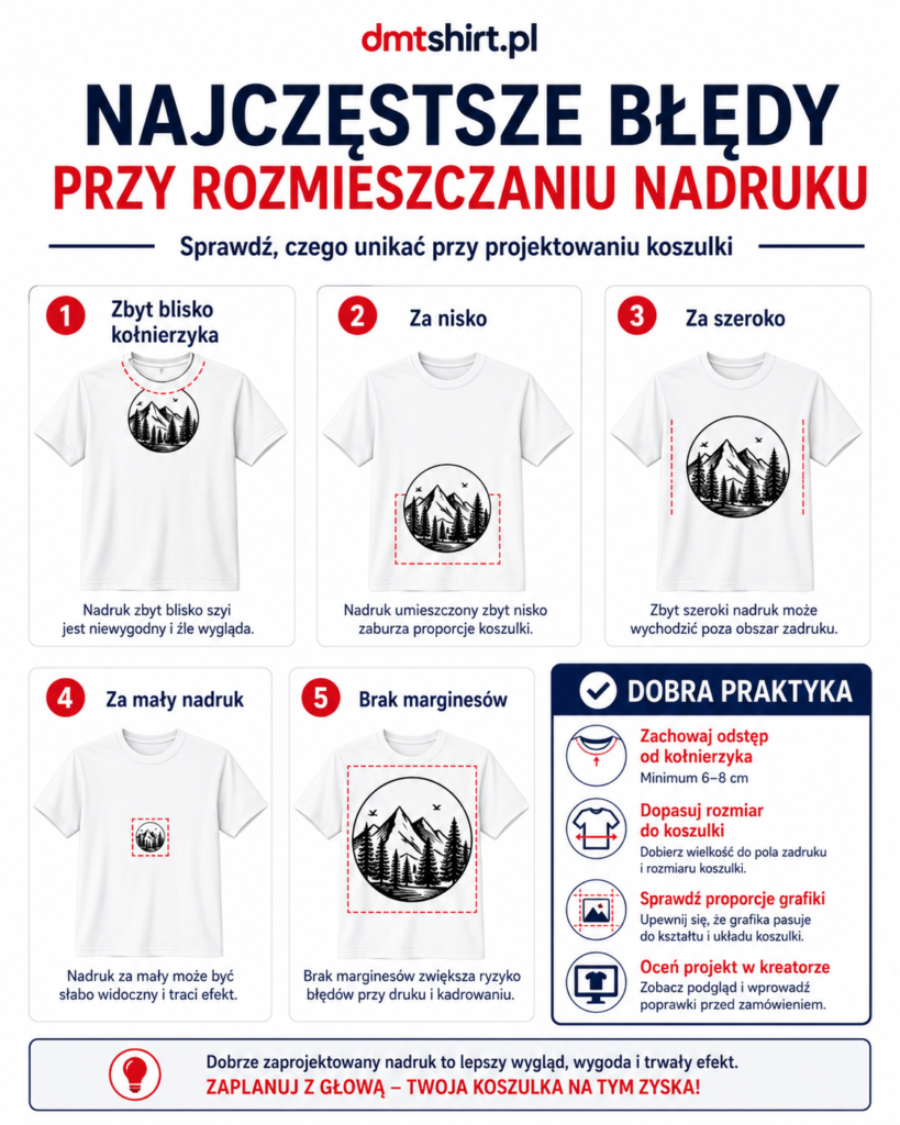 Najczęstsze błędy przy rozmieszczaniu nadruku