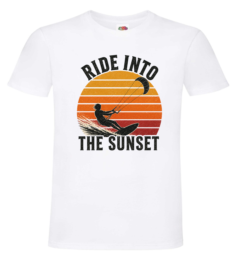 Ride Into the Sunset – męska koszulka kitesurfing - obrazek 3