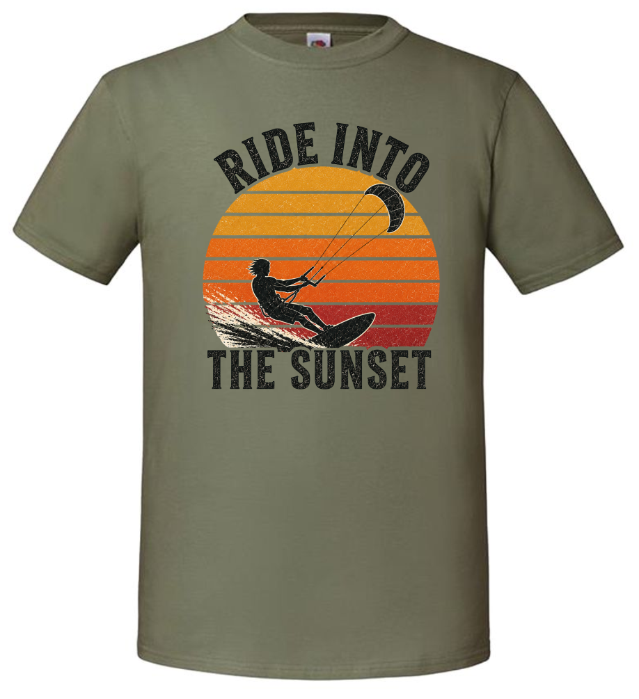 Ride Into the Sunset – męska koszulka kitesurfing - obrazek 6