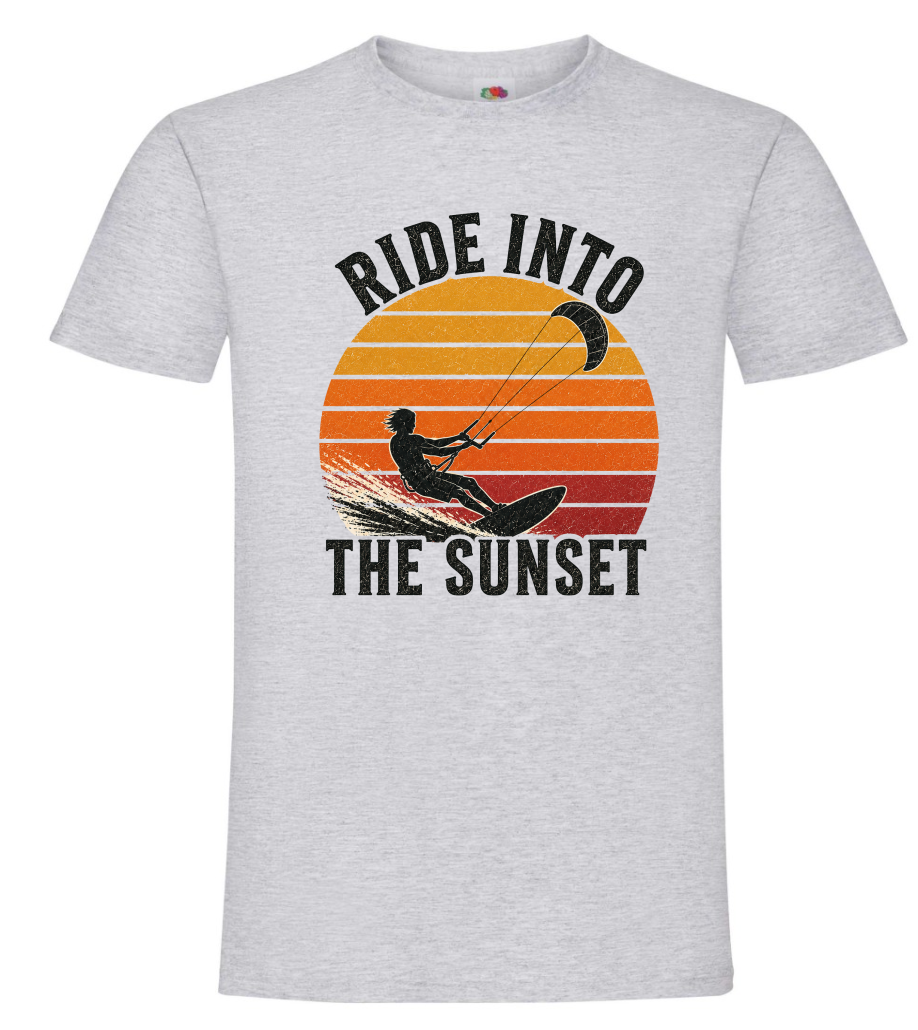 Ride Into the Sunset – męska koszulka kitesurfing - obrazek 4