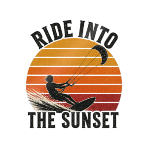 Naklejka Ride Into the Sunset kitesurfing