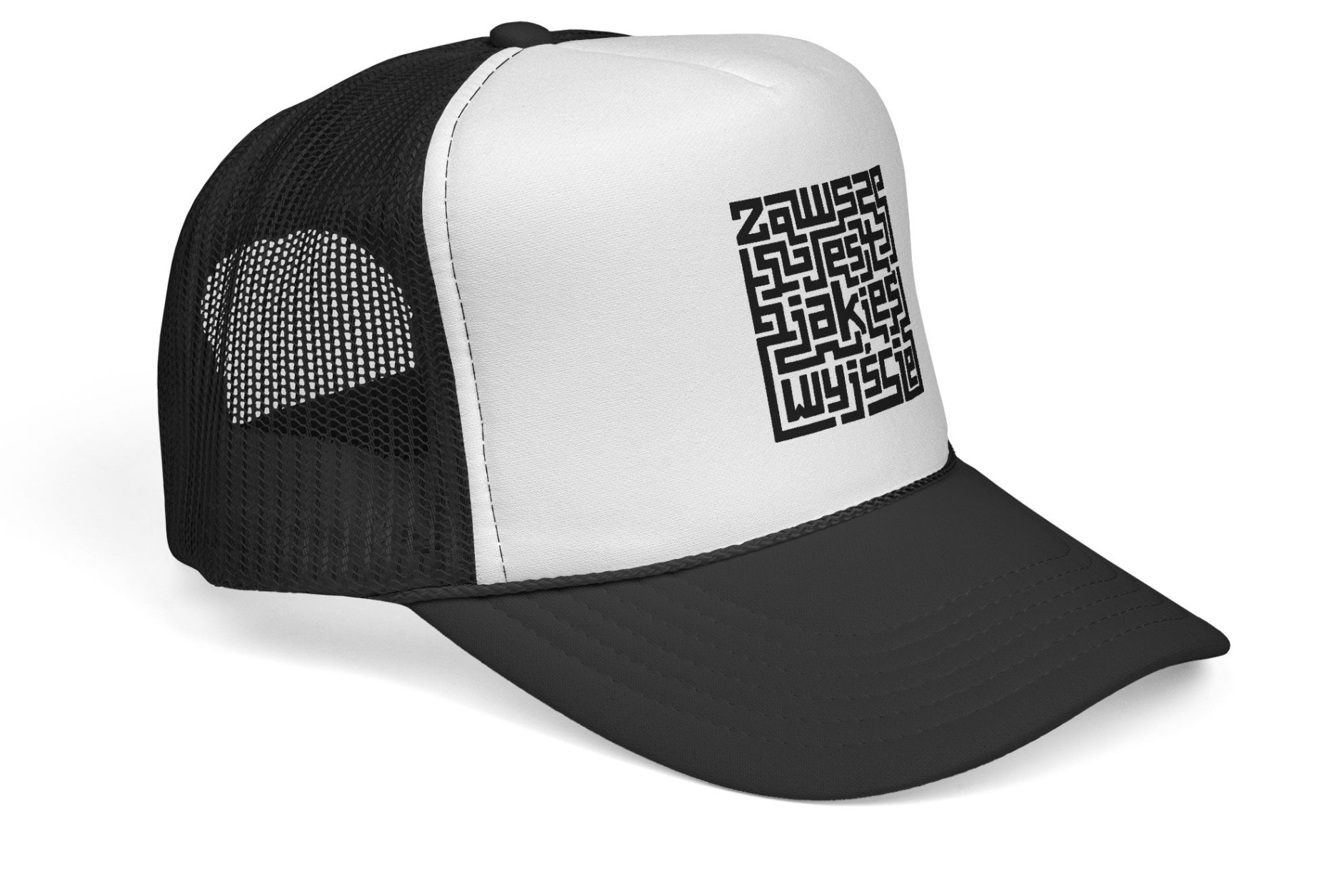 Zawsze jest jakieś wyjście, labirynt – czapka trucker z nadrukiem - obrazek 2