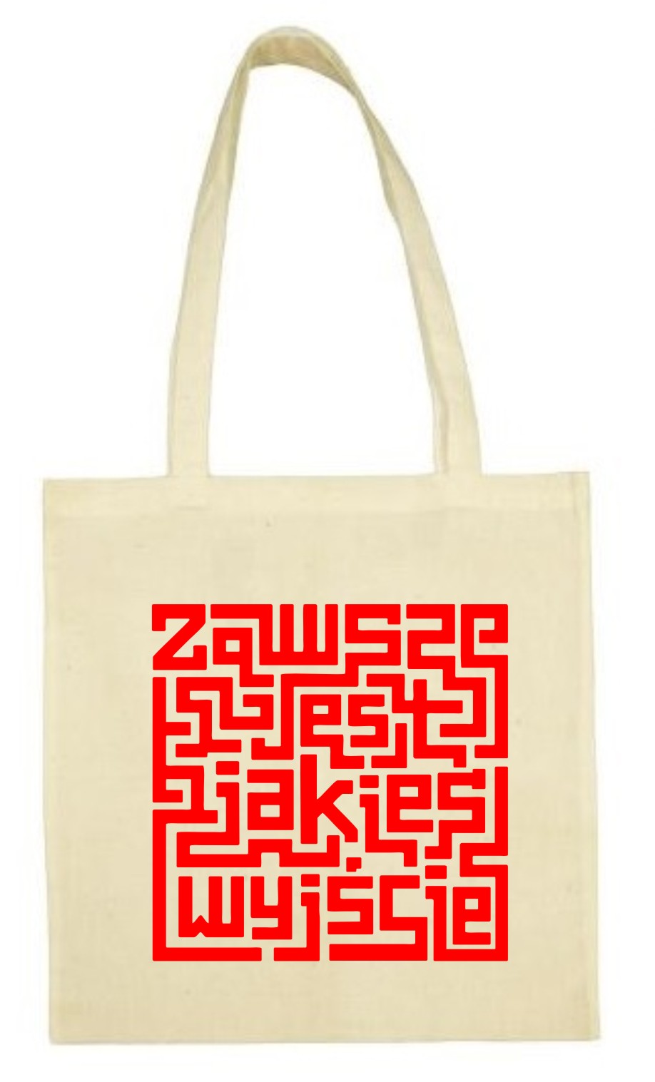 Zawsze jest jakieś wyjście, labirynt – torba bawełniana z nadrukiem - obrazek 2