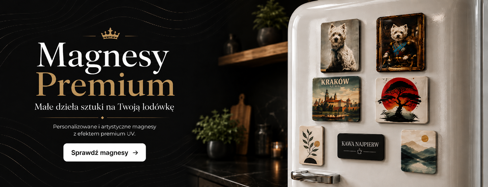 Personalizowane magnesy premium z nadrukiem UV 3D