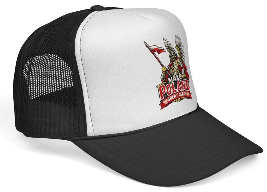 Make Poland Great Again – czapka trucker z husarzem - obrazek 2