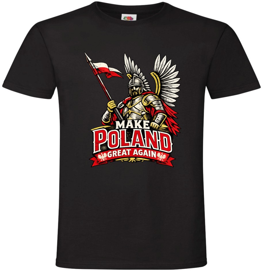 Make Poland Great Again – koszulka z husarzem - obrazek 2