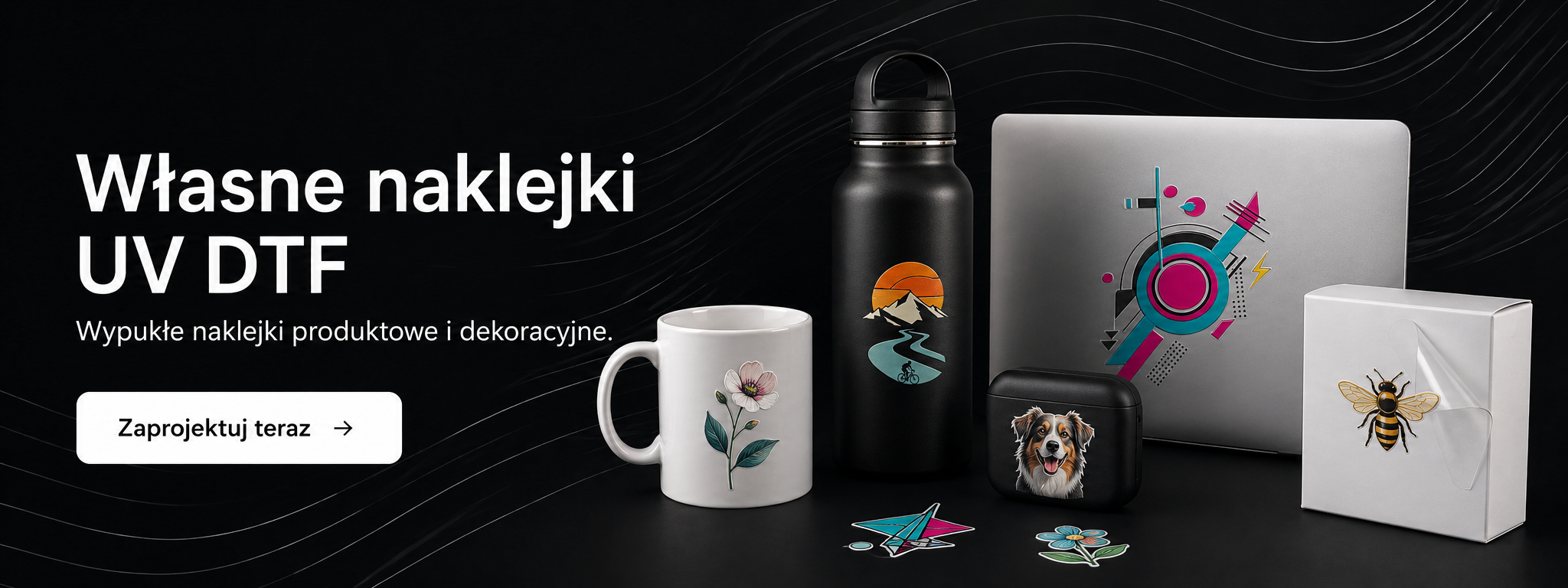 Wypukłe naklejki UV DTF z własnym nadrukiem