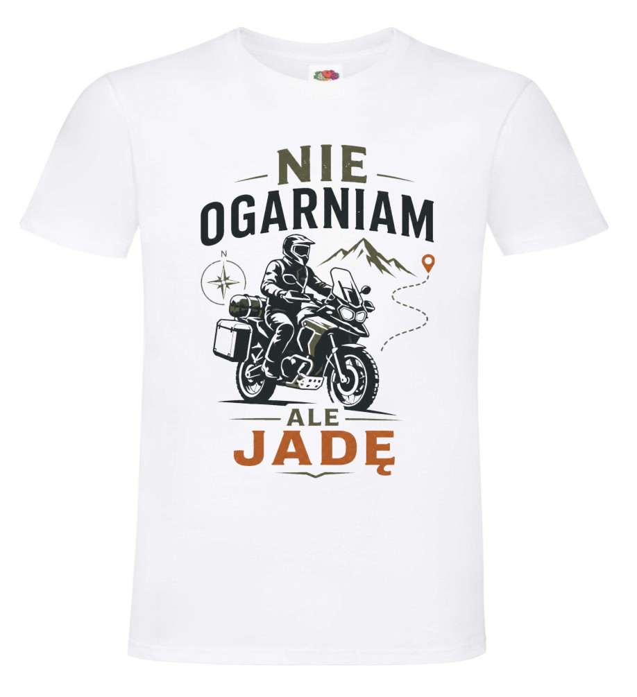 Nie ogarniam ale jadę – Turystyk – zabawna koszulka dla motocyklisty - obrazek 3