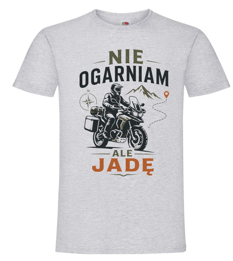 Nie ogarniam ale jadę – Turystyk – zabawna koszulka dla motocyklisty - obrazek 4