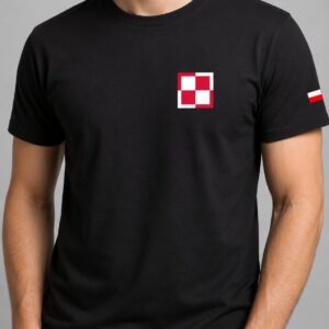 Polska Szachownica Wojskowa – męska koszulka patriotyczna