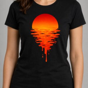 Sunset Drip – damska koszulka z zachodem słońca