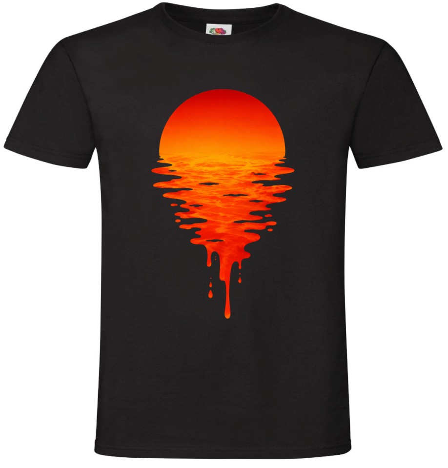 Sunset Drip – męska koszulka z zachodem słońca - obrazek 2