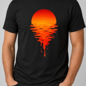 Sunset Drip – męska koszulka z zachodem słońca