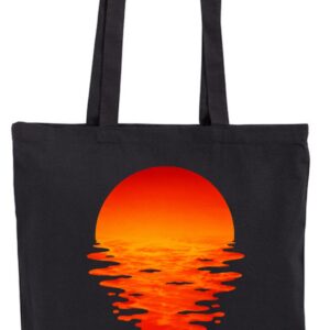 Sunset Drip – czarna torba z zachodem słońca