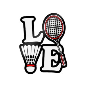 naklejka LOVE Badminton