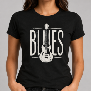 Blues w Duszy – koszulka z gitarą dla fana bluesa