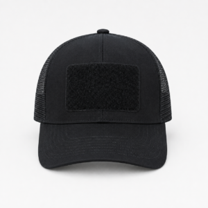 czarna czapka trucker z rzepem
