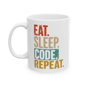 kubek Eat Sleep Code Repeat