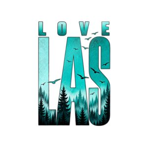 Love Las – wypukła naklejka UV DTF