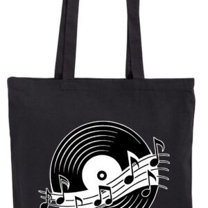 Torba Vinyl Vibes – bawełniana z płytą winylową i nutami