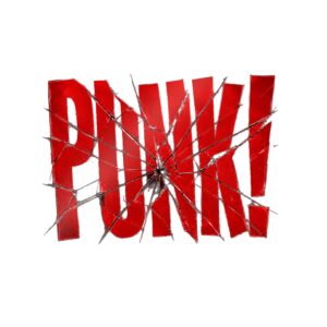 naklejka Broken Punk z nadrukiem rozbitego szkła