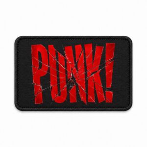 naszywka Broken Punk z nadrukiem rozbitego szkła