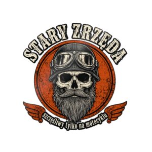 naklejka Stary Zrzęda – szczęśliwy tylko na motocyklu