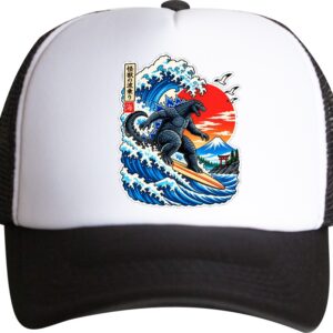 czapka Godzilla na Wielkiej Fali