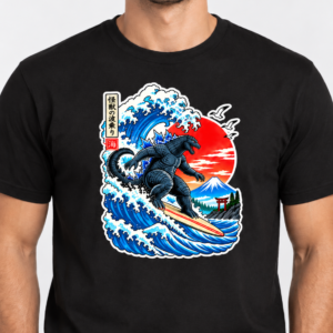 Koszulka Godzilla na Wielkiej Fali