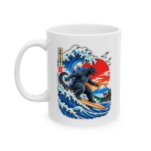 kubek Godzilla na Wielkiej Fali