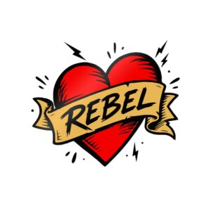 naklejka Rebel Heart - Niepokorne Serce